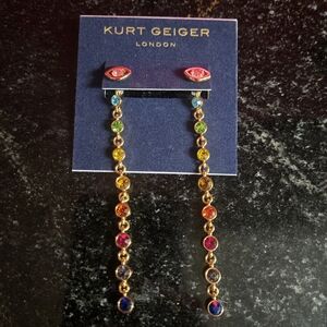 Kurt Geiger Multicolor Drop Earrings